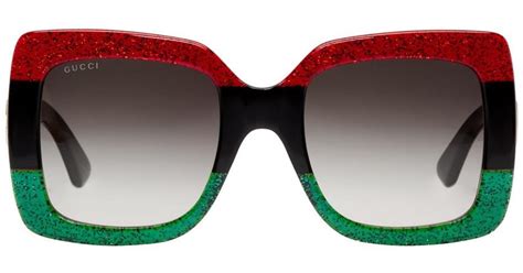 gucci sunglasses red and green arm|Gucci sunglasses red green stripe.